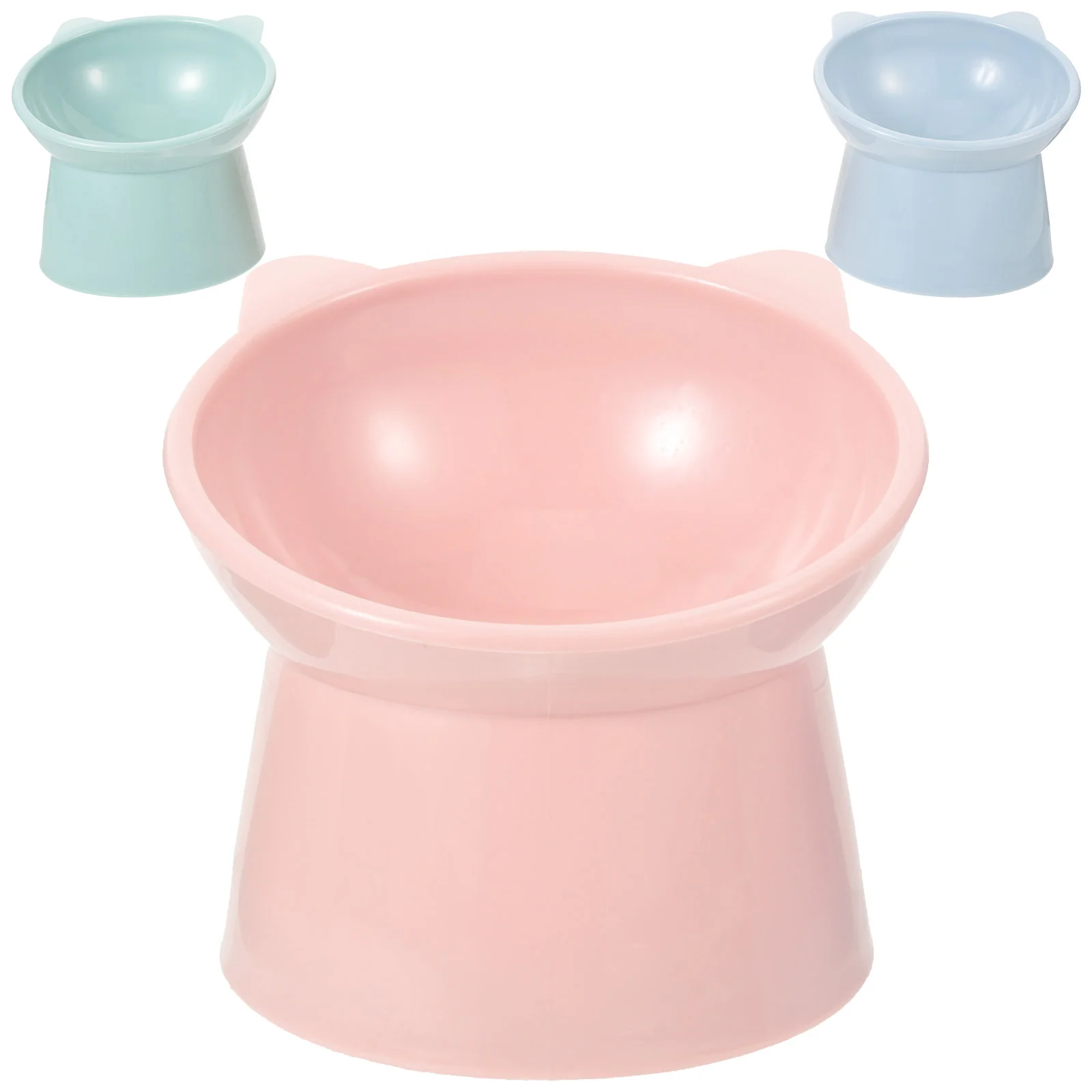 

3pcs Tilted Cat Bowl Plastic Pet Food Bowl Small Cat Food Bowl Pet Supplies