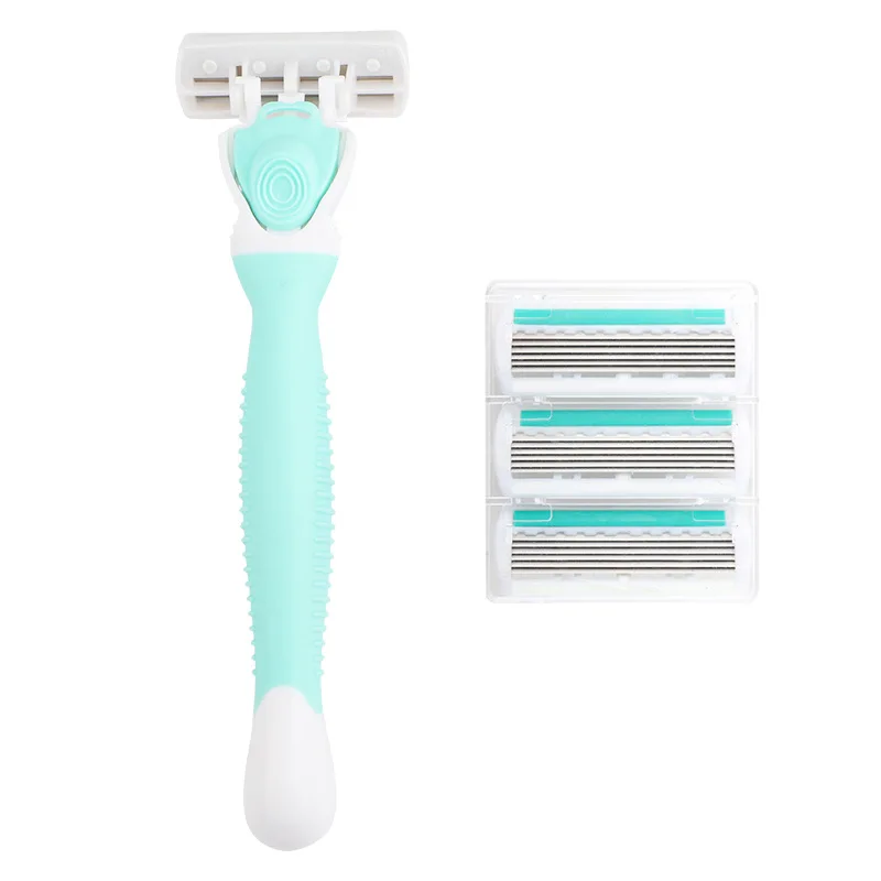 

Hot Sale Women's Beauty Safety Razors 6-layer Blade Shaver for Face Body Quick Installation Handle Six layers Blades Shaving