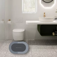 2022bathroom anti slip mat diatom mud absorbent pad nordic style toilet floor mat soft diatomaceous earth toilet carpet