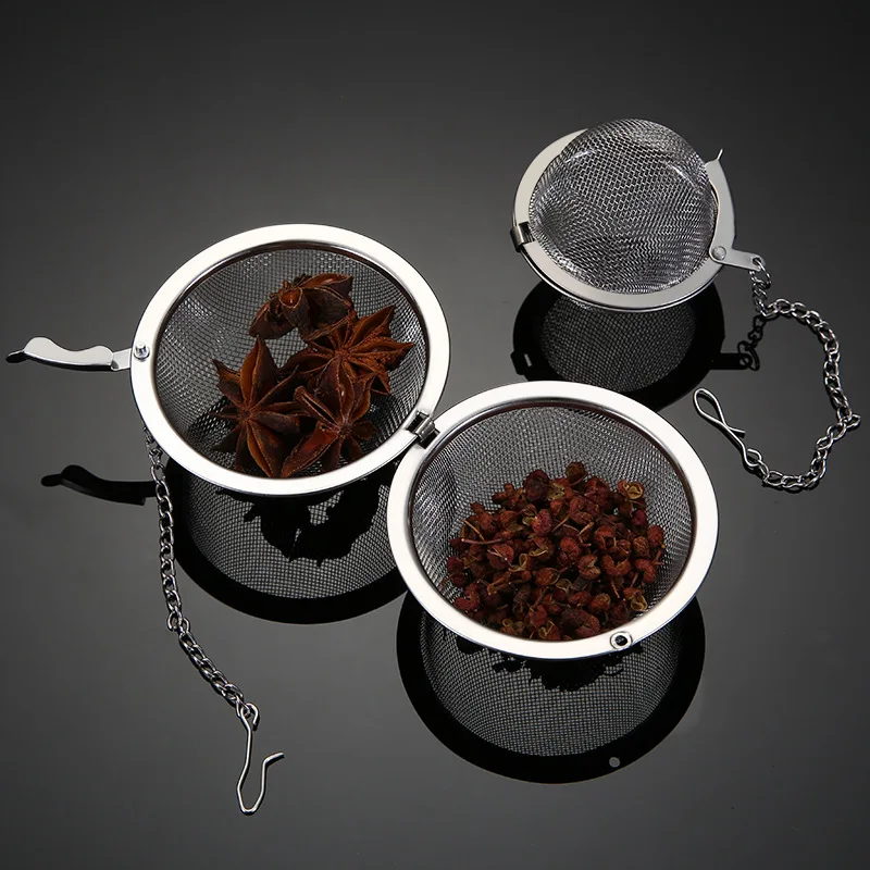 

1PC Stainless Steel Tea Ball Infuser Locking Spice Strainer Reusable Mesh Tea Sieve Filter for Teapot Kitchen Accessories