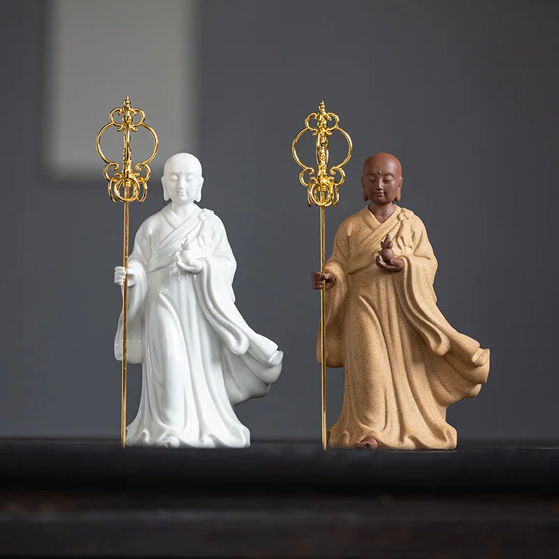Керамическая статуэтка Ksitigarbha King фарфоровая Художественная Скульптура