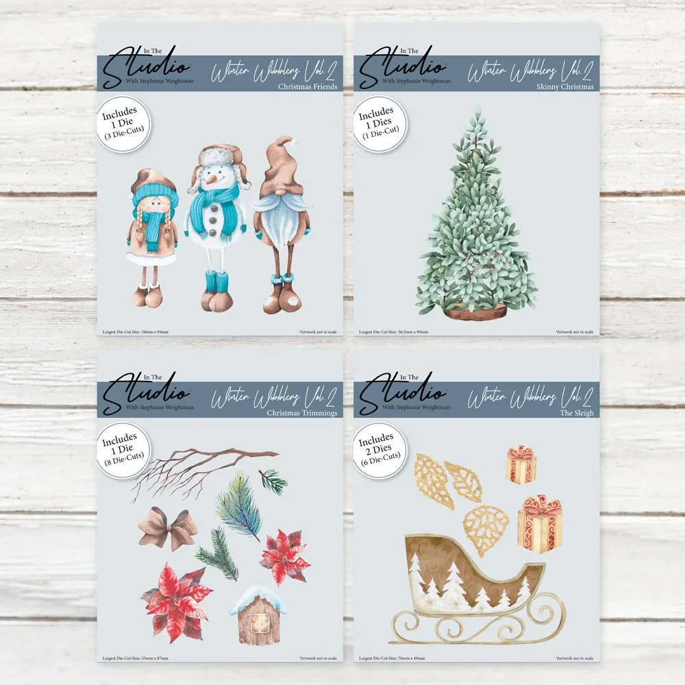 Санта Счастливого Рождества друзья дерево сани металлические штампы для резки