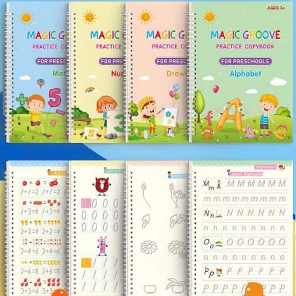 

Free Wiping Numbers Drawing Math English Calligraphy Kids English Copybook English Writing Sticker Magic Copy Book