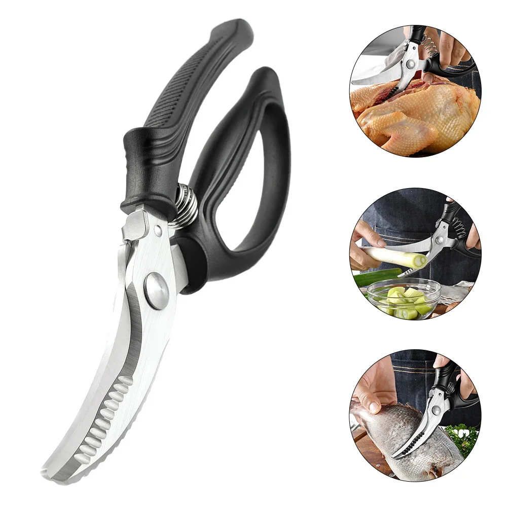 

Scissors Kitchen Shears Poultry Tools Steel Stainless Cuttingseafood Duty Chicken Heavy Grill Turkeyfor Utensil Legutility