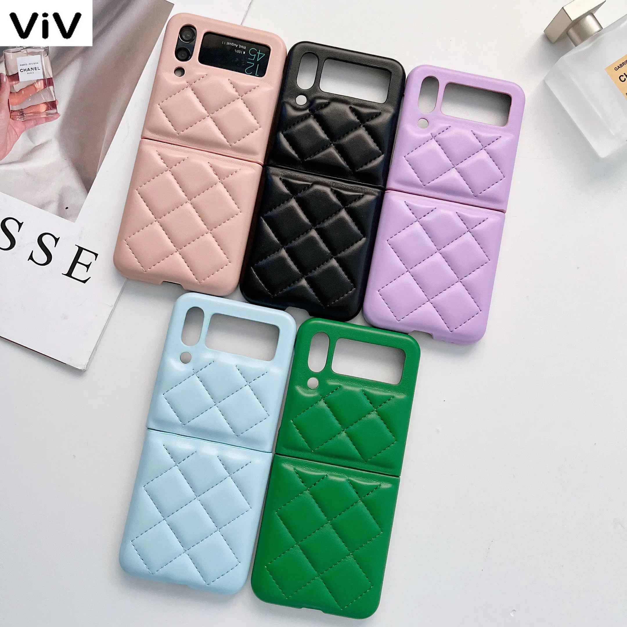 

Чехол для Samsung Galaxy Z Flip 4 3 Элегантный алмазный приятный для кожи матовый Мягкий Силиконовый складной противоударный чехол Аксессуары