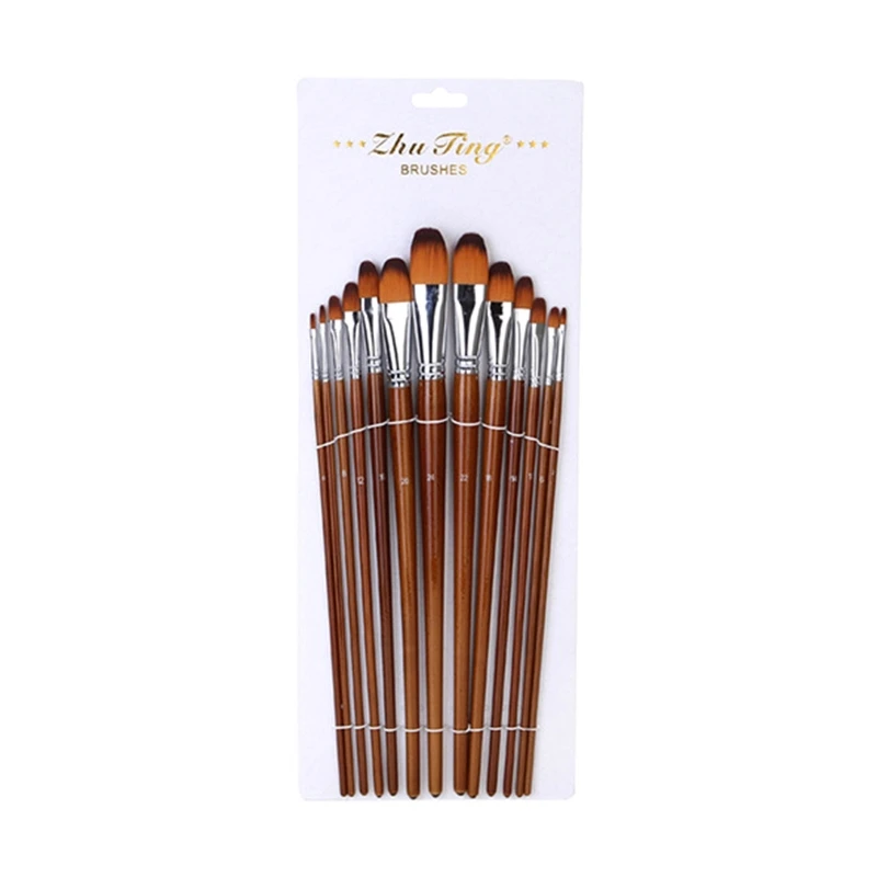 

Art Painting Brush Set of 13 Professional Artist Paint Brushes Nylon Hair Brush