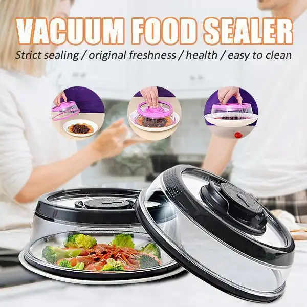 

Vacuum Food Sealer Cover Kitchen Instant Vacuum Food Sealer Fresh Cover Refrigerator Dish Covers Lid Topper Dome Kitchen Tool