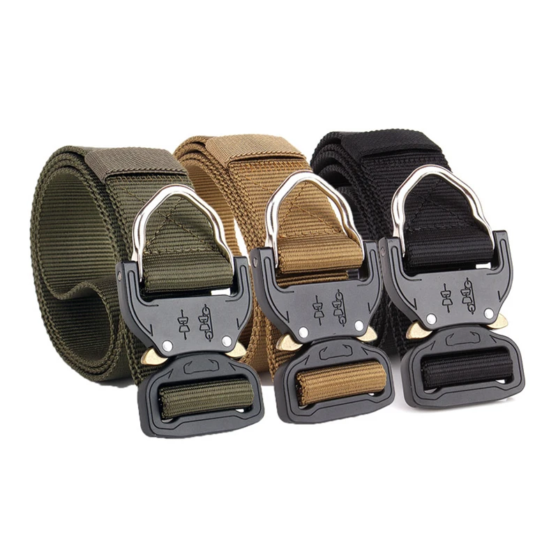 

Mens Outdoor Tactical Belt Military Nylon Belts Multifunctional Hunting Training Army Combat Waist Strap Width 3.8cm