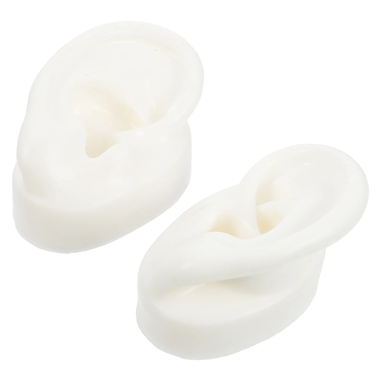 

1 Pair Artificial Ear Molds Silicone Ear Model Simulated Ear Molds for Studs Earring Display