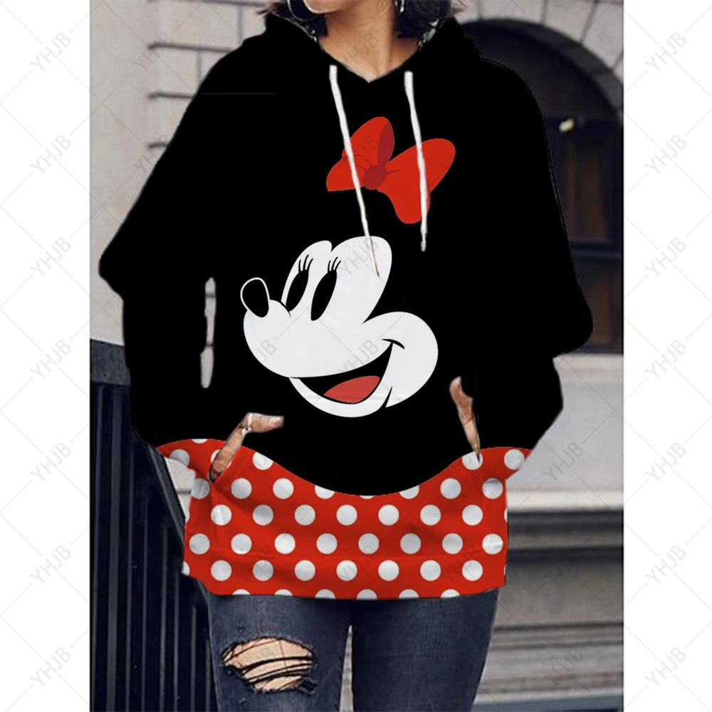

Streetwear Hoodies Women Sweatshirt Autumn Hoodies Harajuku Hoodie Disney Minnie Mickey Mouse Print Sweatshirt Women sudadera