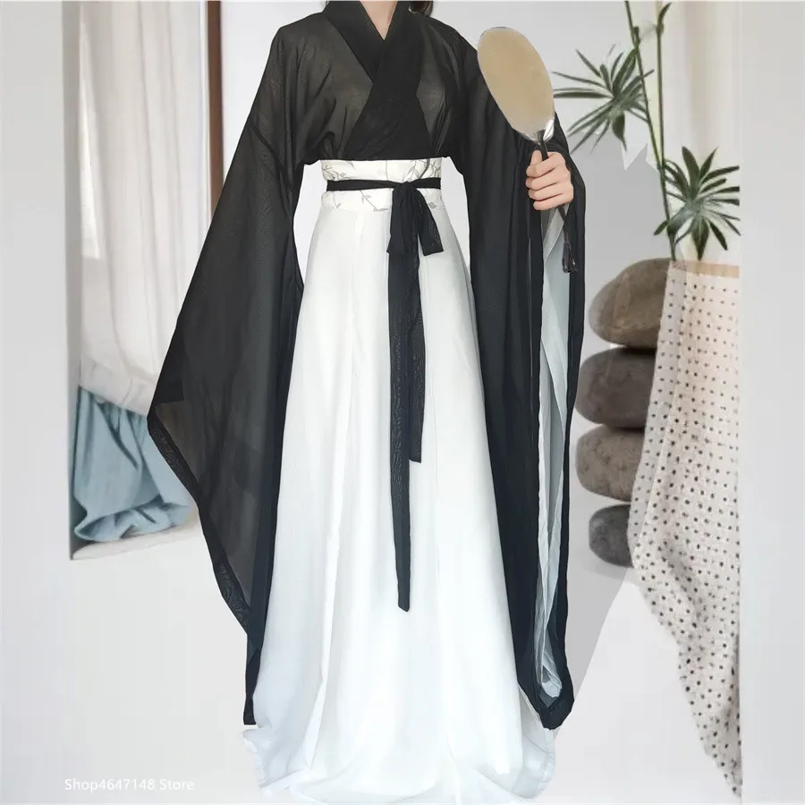 Женский костюм платье династии Хань с вышивкой танцевальная одежда