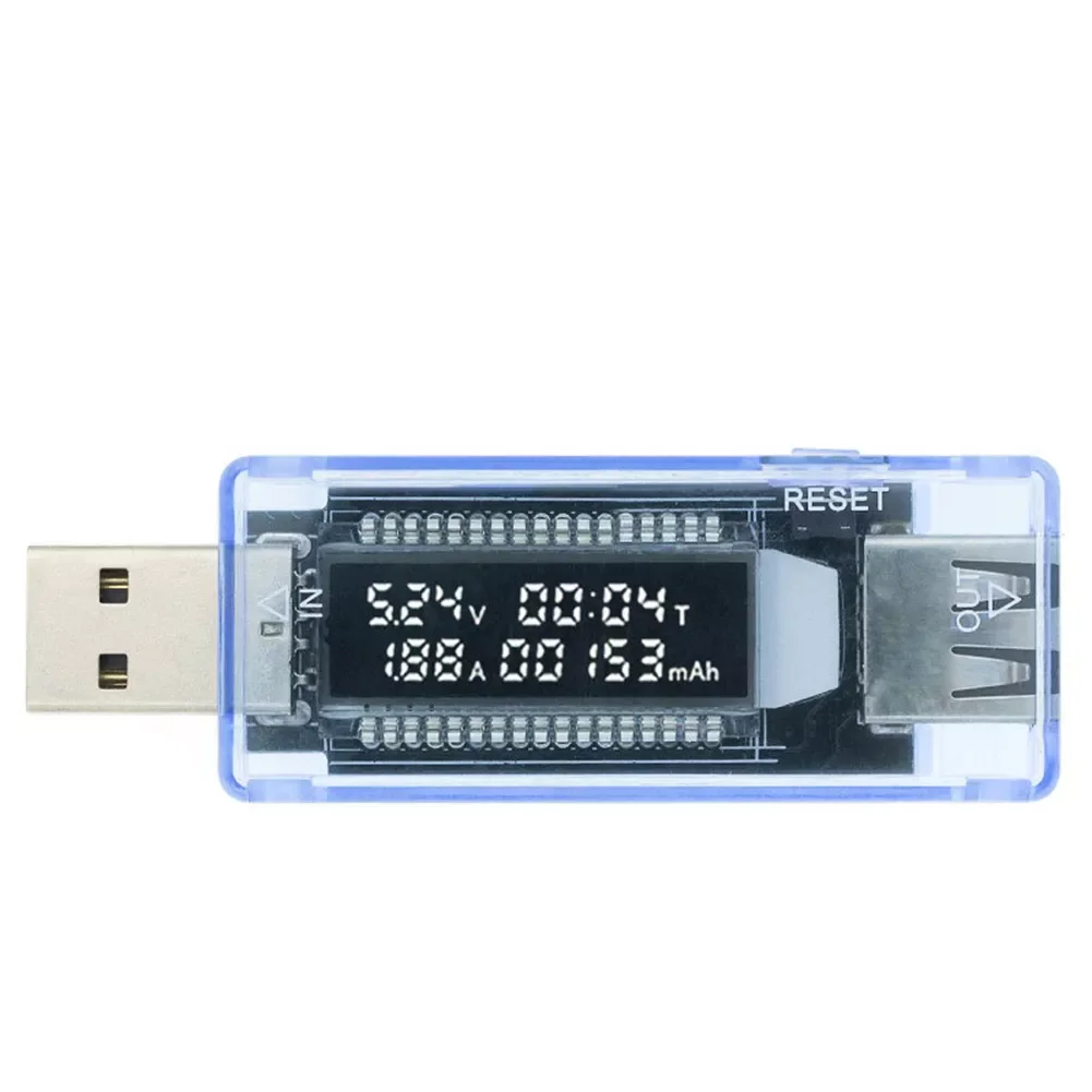 

Digital USB Current Voltage Tester Phone Charger Capacity Power Detect Meter Charging Voltmeter Ammeter Detector Monitor