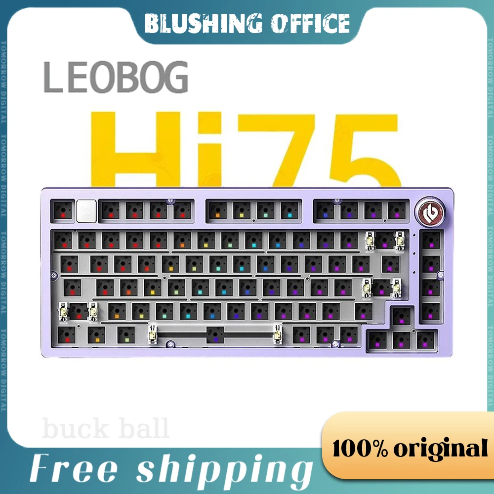 

Клавиатура LEOBOG Hi75 Механическая Проводная с ручкой, 75% RGB, прокладка, 1 режим