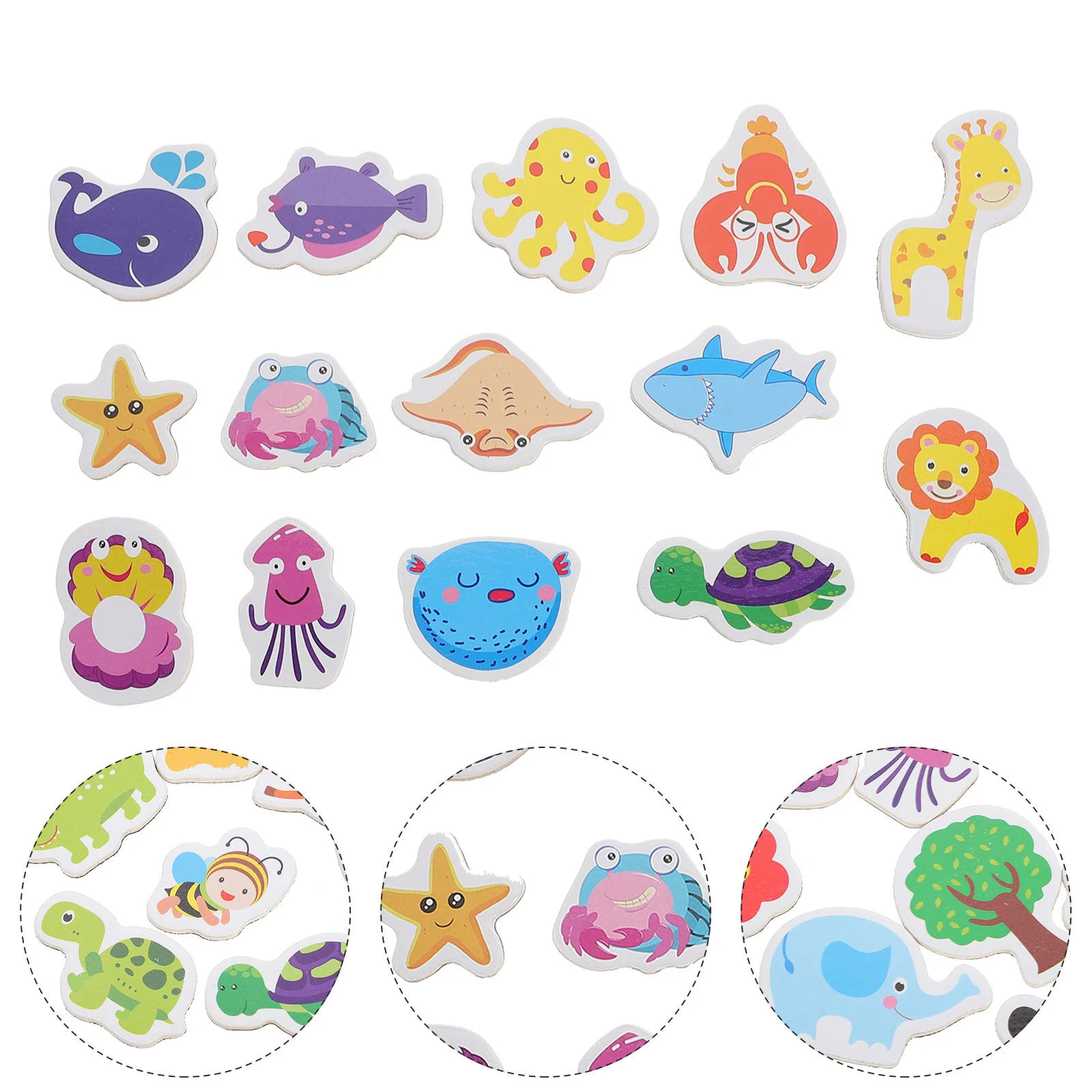 

24Pcs Cartoon Ocean Animals Refrigerator Magnetic Magnets Fridge Whiteboard Toys