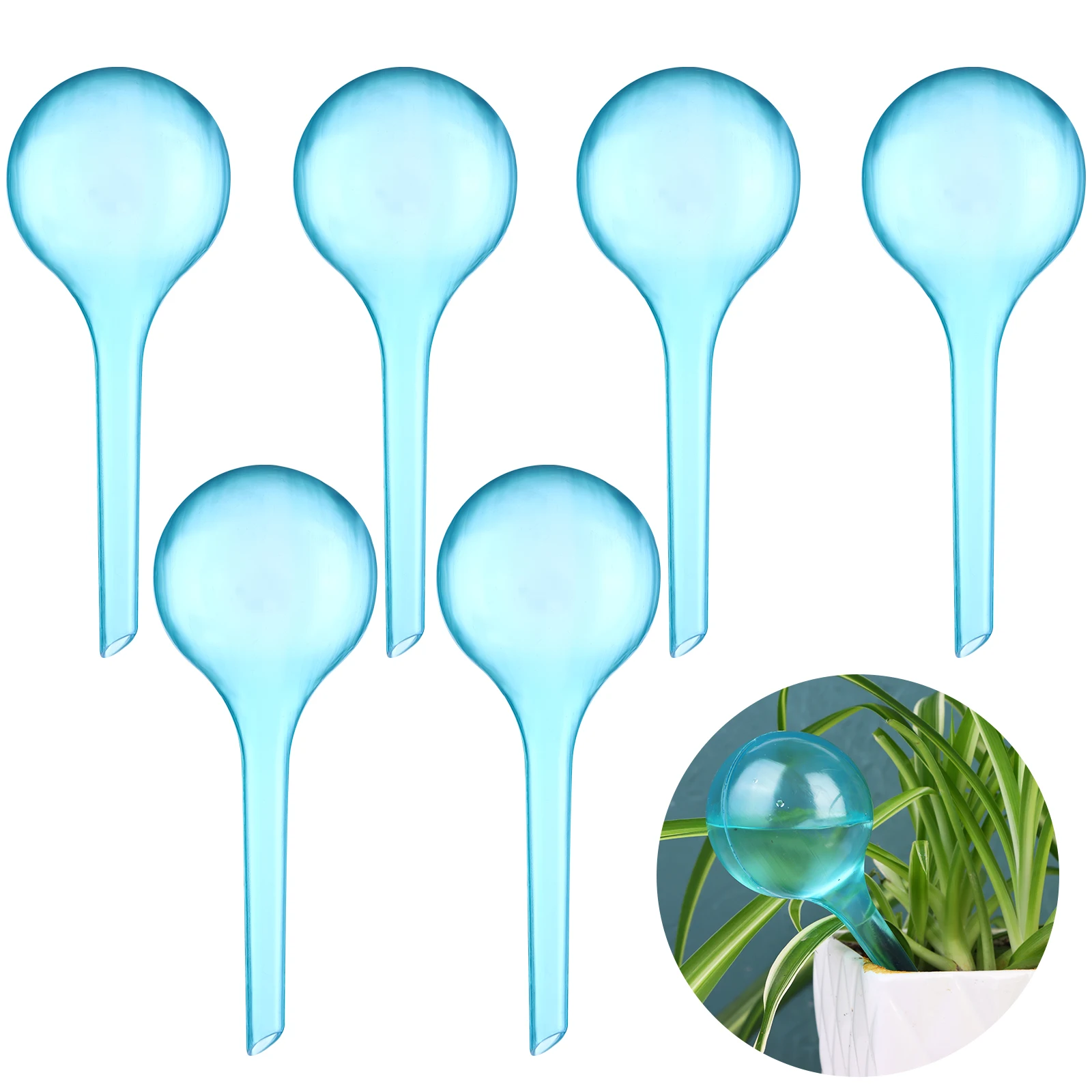 

6 Pcs Faux Glass Ball Automatic Waterer Plant Watering Bulb Vacation Houseplant Plant Pot Dripper Bulbs Garden Watering Kits