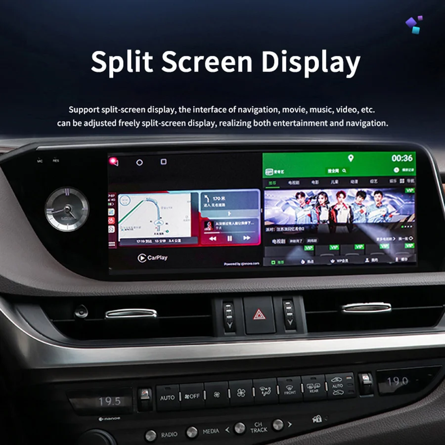 Автомагнитола 128 ГБ стерео Android 14 IPS экран для Lexus ES300H ES350H ES300 ES330 2019 ES350 ES 350 300H