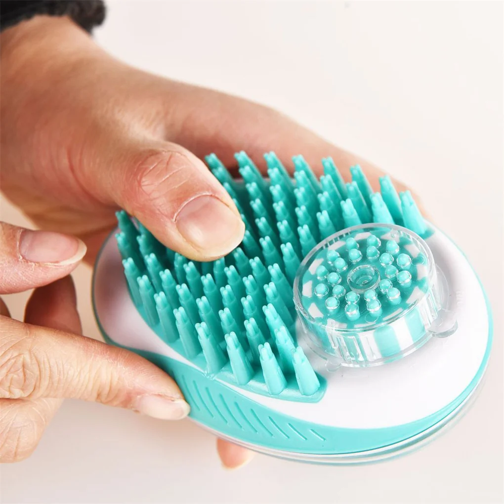 

Душевая щетка для питомца уход за кожей с дозатором скраб для массажа Cleaning