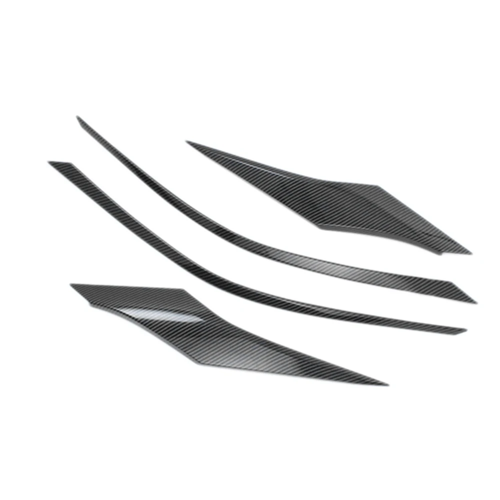 

4 шт. для Toyota Sienna 2021 2022 ABS углеродное волокно передняя фара лампа Накладка для бровей отделка решетка украшение полоса