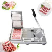 itop bbq semi automatic meat string machine barbecue skewer tools skewers stringing machine grill barbecue kitchen accessories