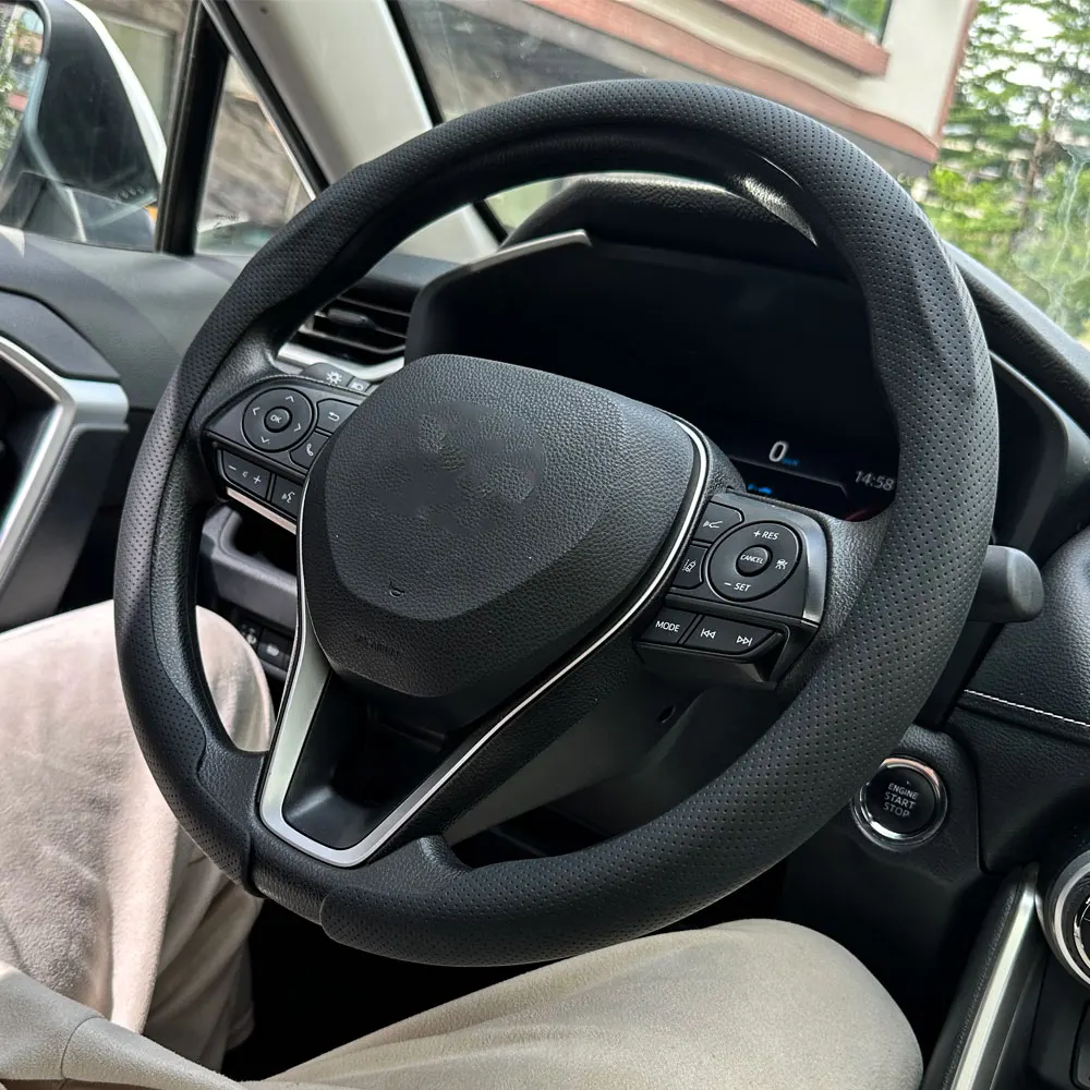 

Кожаный чехол на руль автомобиля Nappa для Toyota Camry RAV4 Corolla 86, Reiz Wish CHR Celica Vitz Yaris Avalon, автоаксессуары