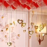 new 100pcslot red heart laser sequined rain balloon pendant romantic wedding room birthday party decoration balloon accessories