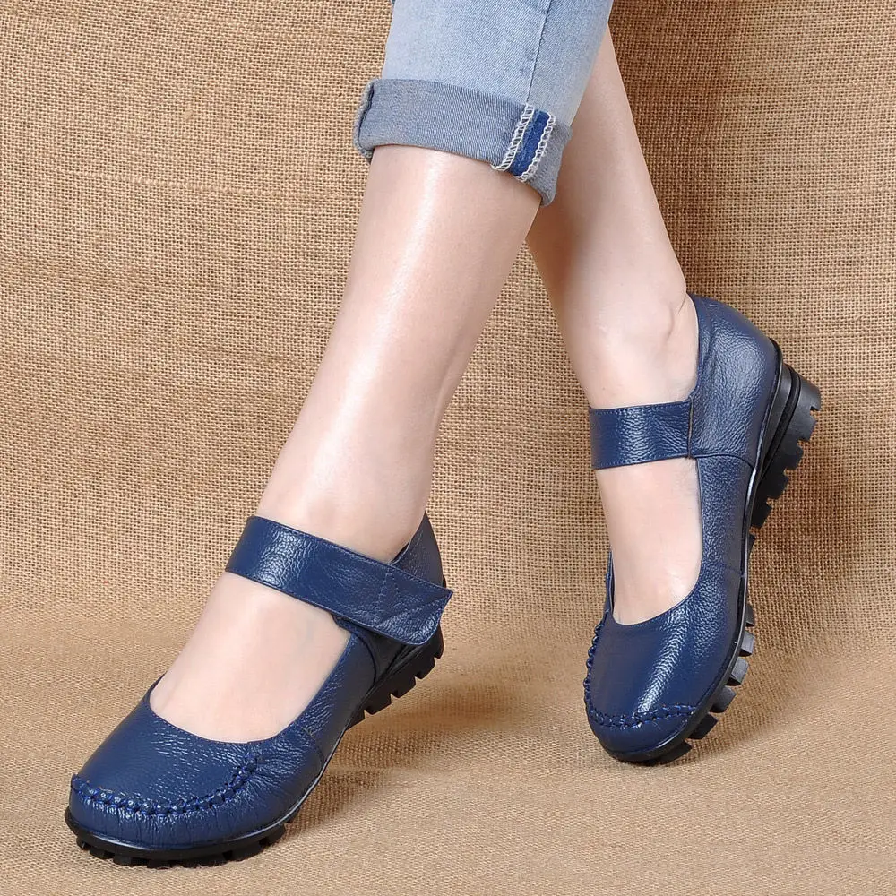 Uniform Black Shoes Women Flats Shoes Loafers Mary Jane Girls Black School Shoes Ladies Comfortable Nursing Shoes Woman Moccasin