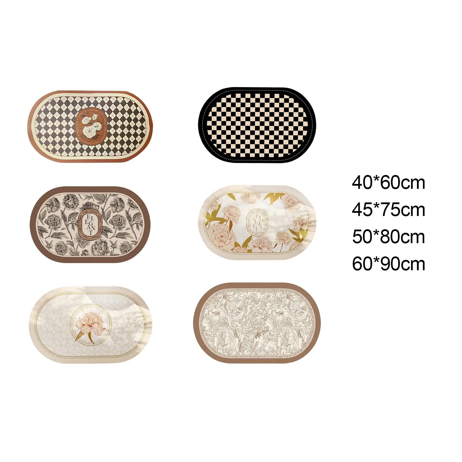 

Bath Mat Area Rug Absorbent rubber for Living Room Hallway Kitchen