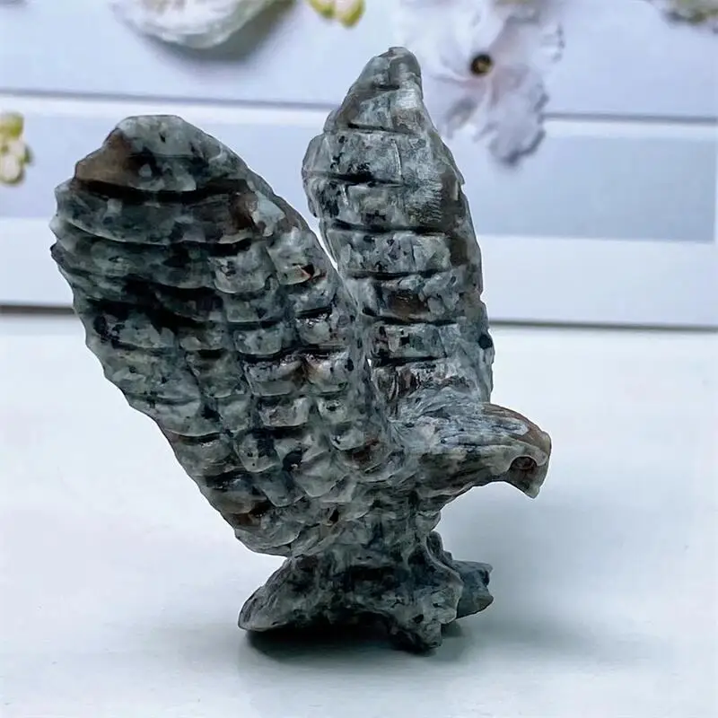 6 5 см натуральный кристалл кварцевый Орел резьба мощное животное для сделай сам