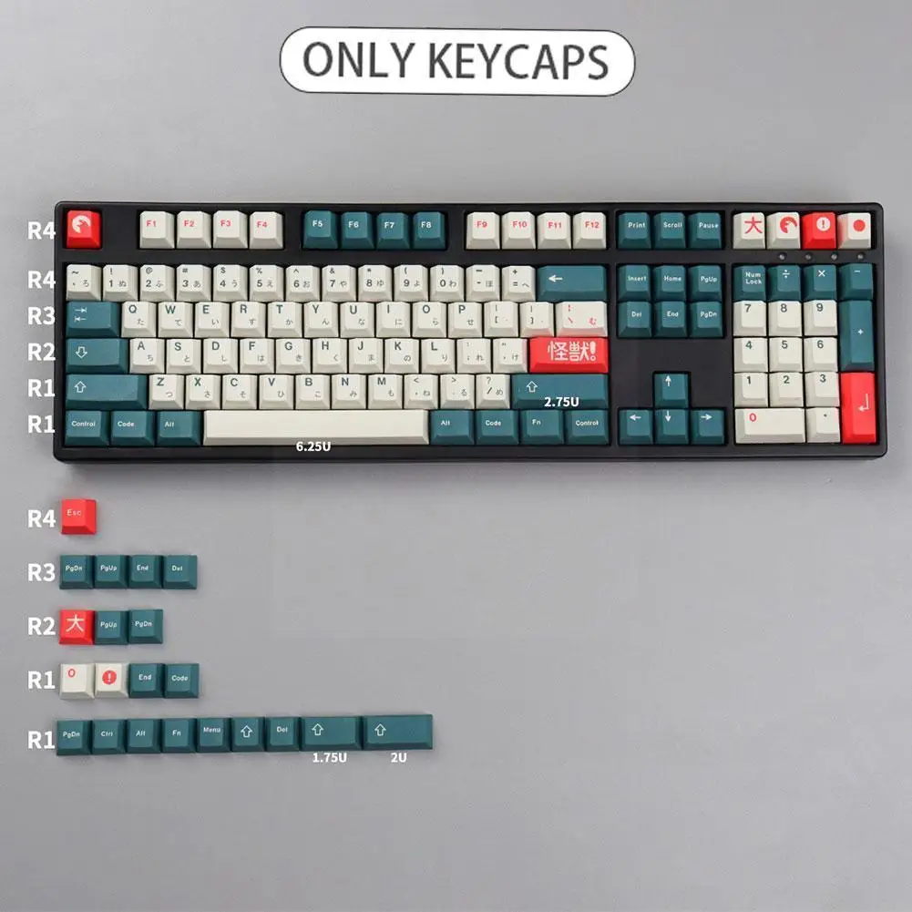 

129 Keys Pbt Sublimation Mechanical Keyboard For Gmk Keycap Ansi 104 108 Keys Layout Retro Set O7a4