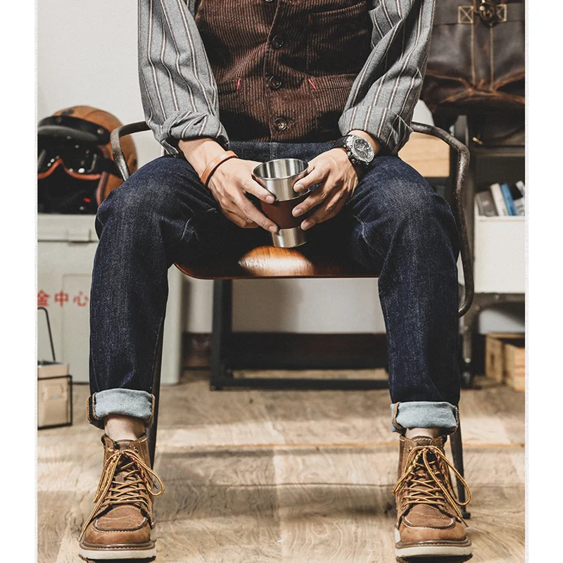 Streetwear Men 2022 Fashion New Pattern Vintage Recreational Blue Jeans Loose Straight Cylinder Broad Leg Trousers Autumn Female