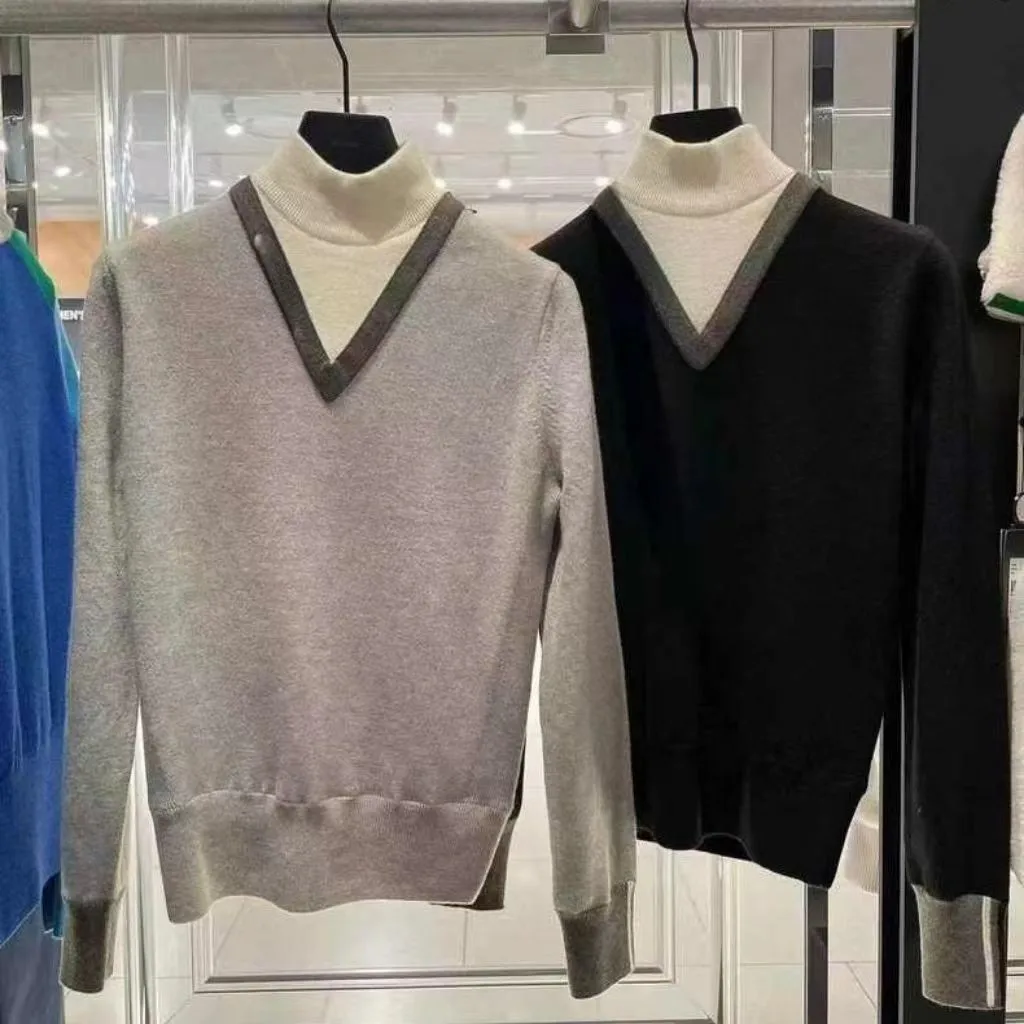 

Новинка, одежда для гольфа G4, Женский Теплый утепленный базовый свитер на осень и зиму, модный универсальный вязаный Топ