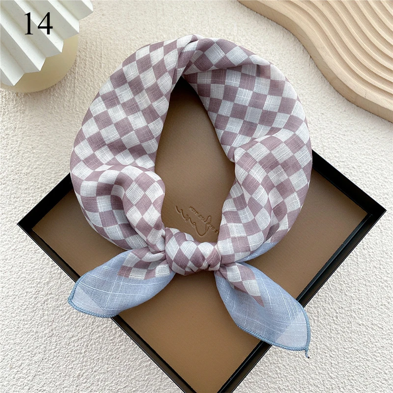 

58cm Print Cotton Linen Soft Scarf Headscarf Bandana Scarf Peacock Feather Printed Square Scarf Paisley Headband Small Shawl