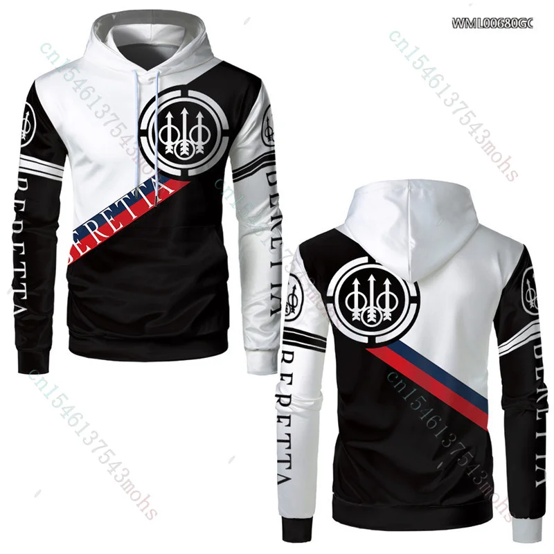 

2022 New Beretta Brand Men's Hoodie 3D Sweatshirt High Quality Pullover Anime Streetwear Harajuku Men's Clothing Casual Tops