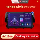 Автомагнитола Junsun V1 для Honda Civic 10 2015-10,0, мультимедийный видеоплеер на Android 2020, DSP, dvd, типоразмер 2 din