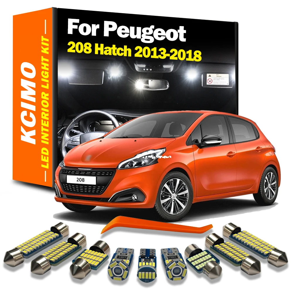 Kcimo 7 шт. Canbus для Peugeot 208 Hatch 2013 2014 2015 2016 2017 2018 автомобильные лампы светодиодные