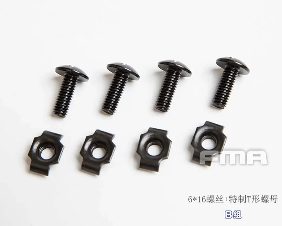 4 шт./лот черный набор винтов для рельса шлема FMA фиксированные винты ремня болты и