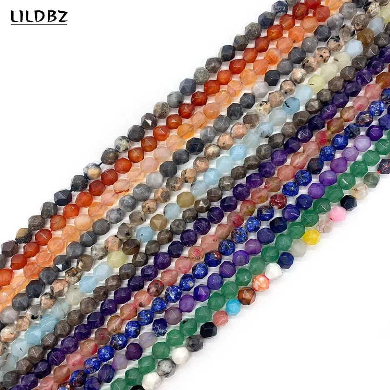 

Natural Stone Faceted Amethyst Necklace Beads 6mm8mm10mm Tiger's Eye Opal Agate Beads for DIY Bracelet Earring Accessories 38cm