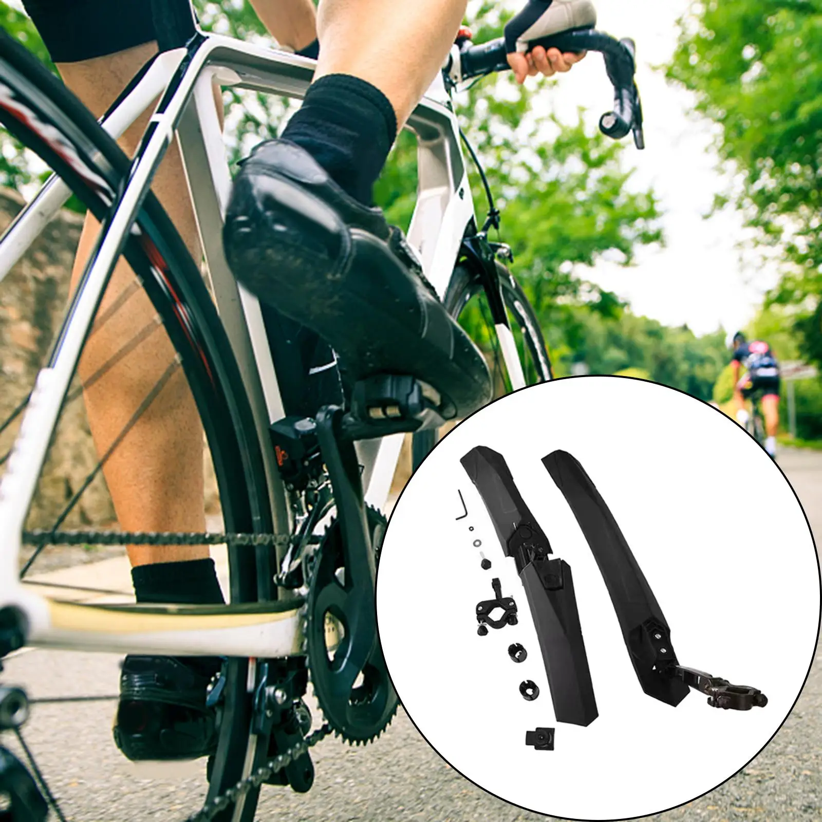 Комплект велосипедных брызговиков из 2 предметов для колеса 24-26 дюймов