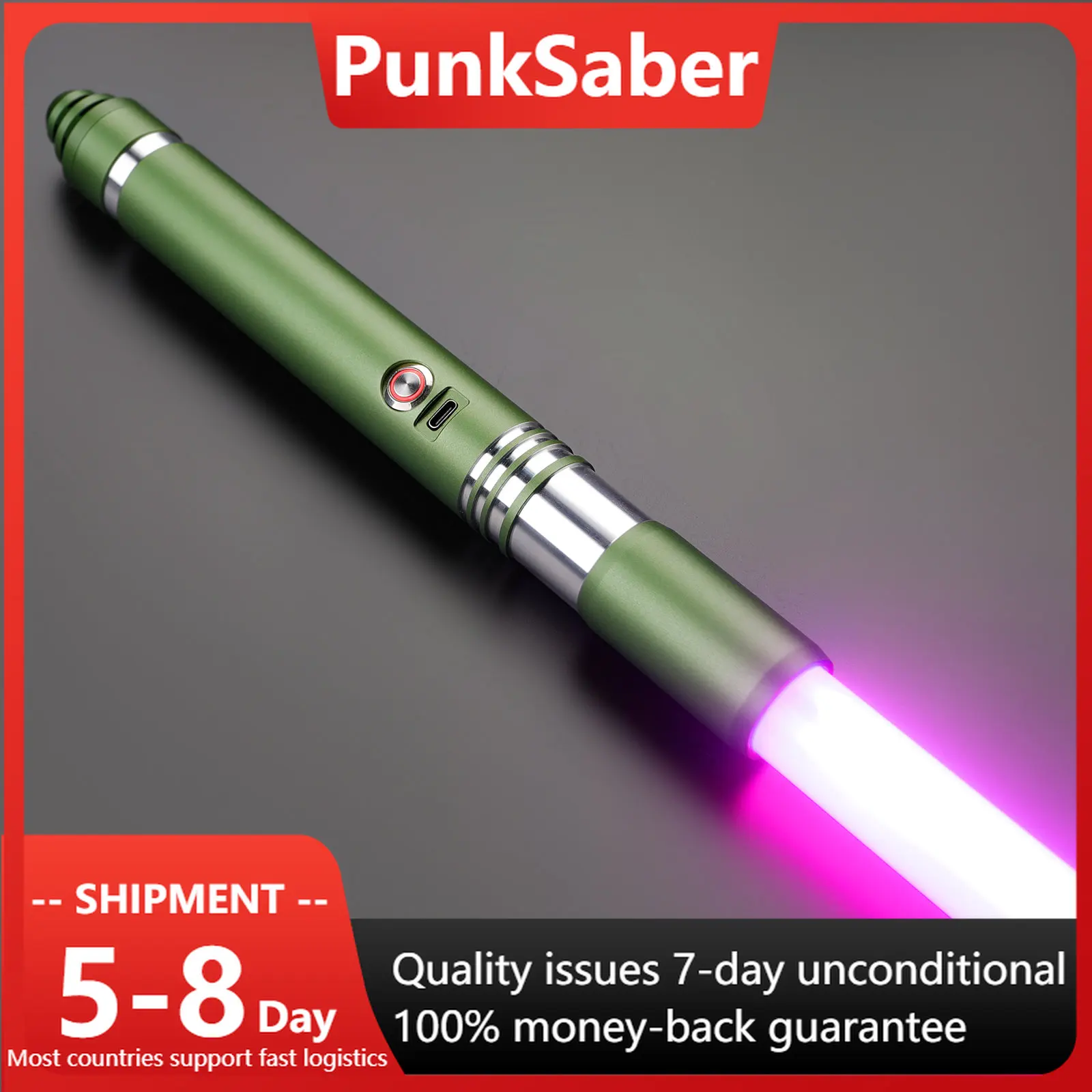 

PUNKSABER Lighsaber Metal Hilt Light-Up Cosplay Dueling Laser Sword 12 Sounds Smooth Swing 12 RGB FX Xenopixel Lightsaber De Luz