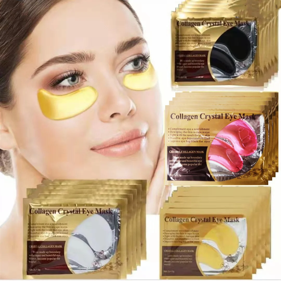 

5Pcs Crystal Collagen Gold Eye Mask Anti-Aging Remove Dark Circles Fade Fine Lines Beauty Patches Eye Brighten Skin Care Product