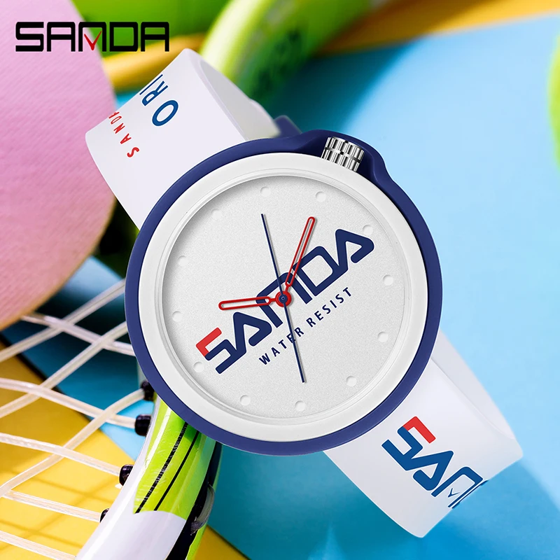 SANDA 2023 New Luxury Personalized Quartz Women Watch Casual Watch For Women Brand Fashion Silicone Waterproof Watch Reloj Mujer