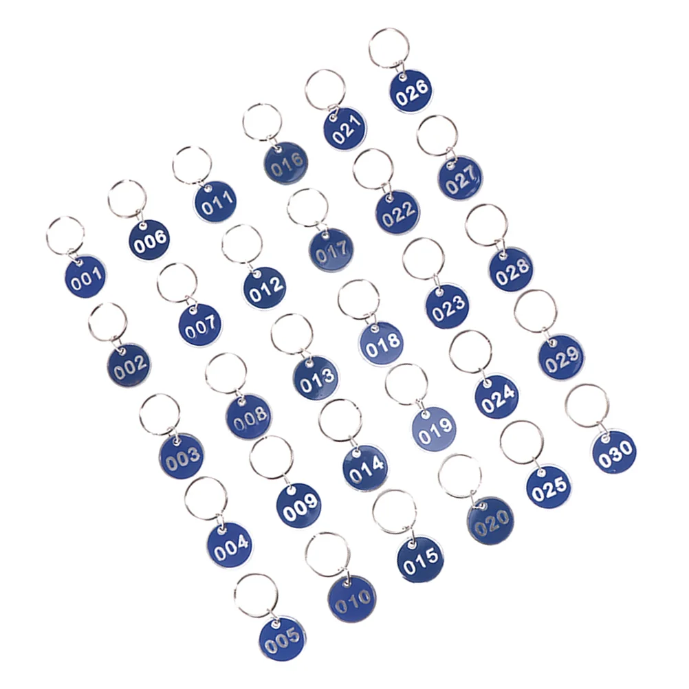 

Металлические идентификационные этикетки для ключей с номером, кольца, багажные тарелки, шкафчик, брелок, 30 знаков, стальные идентификаторы...