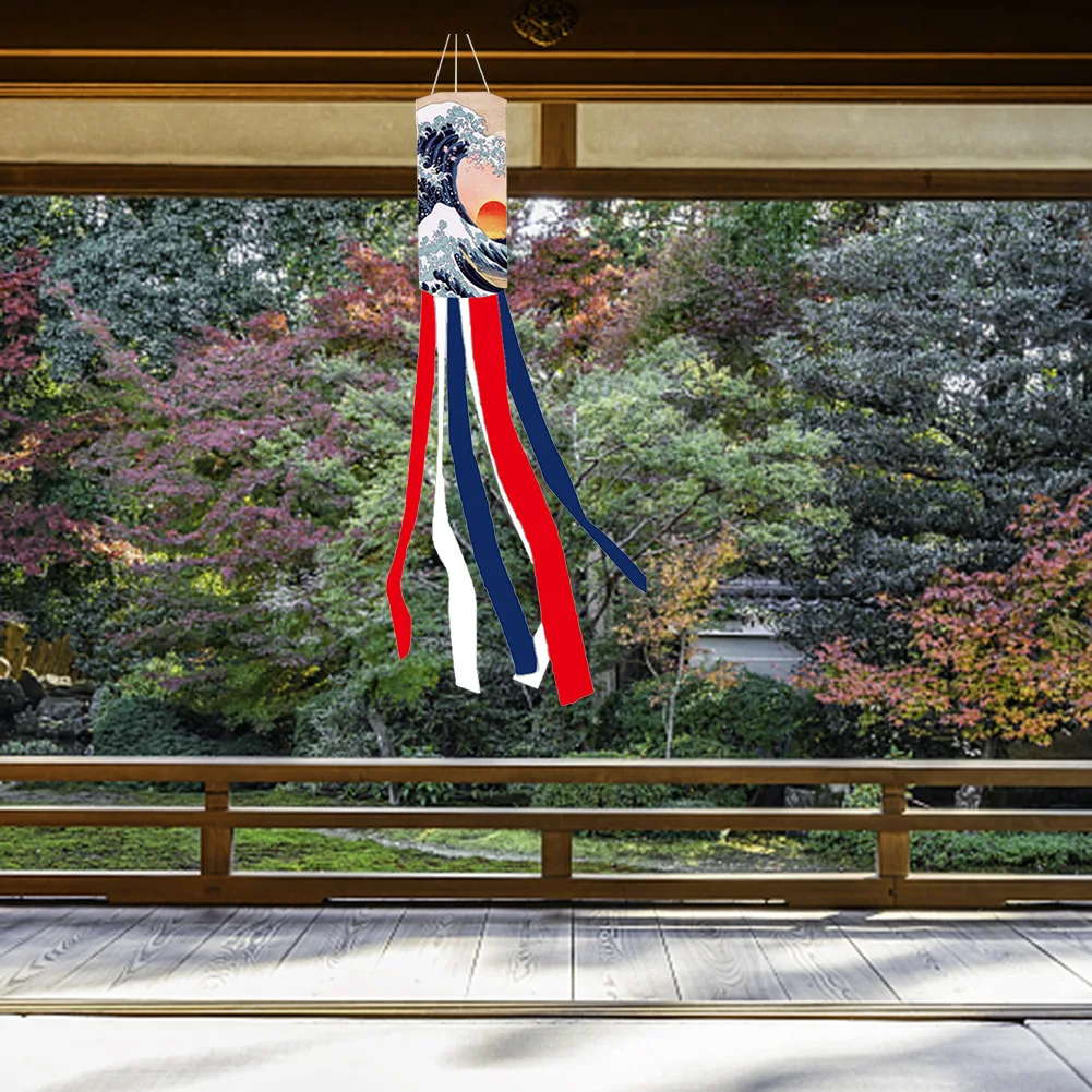 

Waterproof Carp Windsock Hanging Banner 100cm Carp Wind Sock Flag Festival Supplies Ornaments Craft for Restaurant Sushi Garden