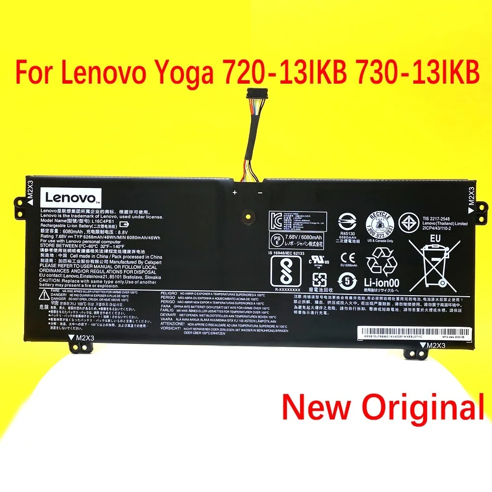 

2023 2023 NEW For Lenovo Yoga 720-13IKB-80X60050GE 730-13IKB-81C 81CT007YGE L16L4PB1 L16C4PB1 L16M4PB1 Laptop Battery