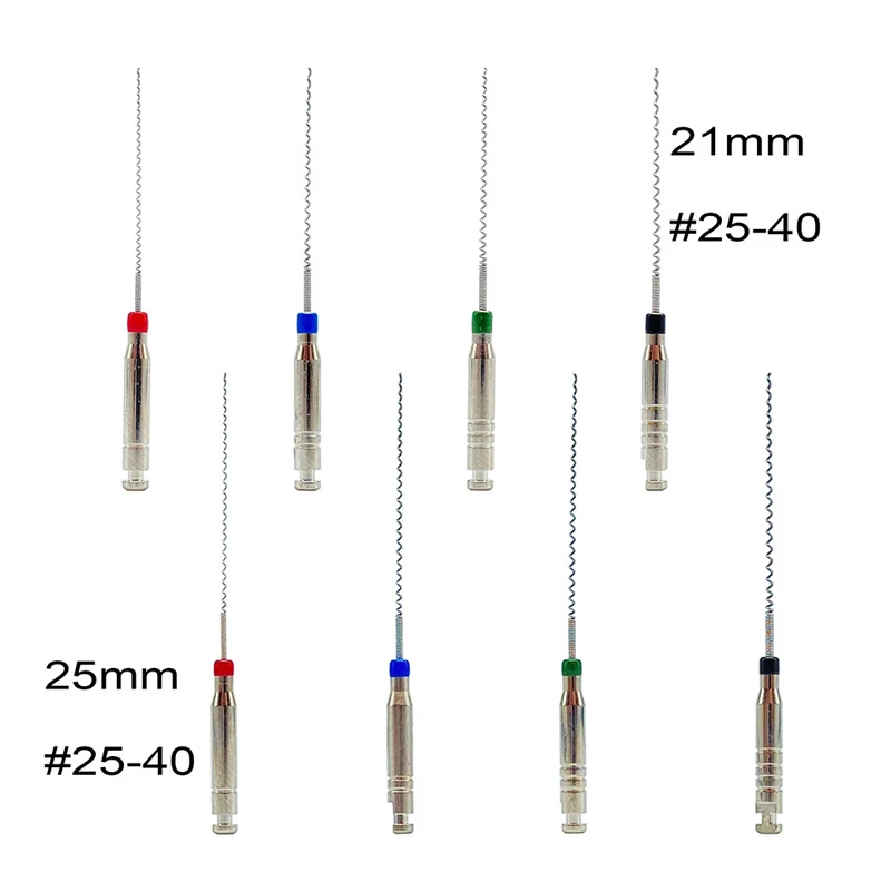 Фото TJDent 4 шт./кор., стоматологические роторные держатели пасты, спиральный наполнитель, Lentulo, различная паста для наполнения двигателя, стоматологический инструмент 21/25 мм 25 # -40 # №2