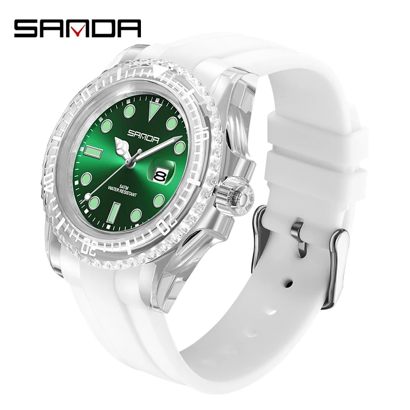 

SANDA Top Brand Luxury Men's Silicone Sports Wrist Watch 30M Waterproof Date Calendar Business Quartz Watches Relojes de hombre