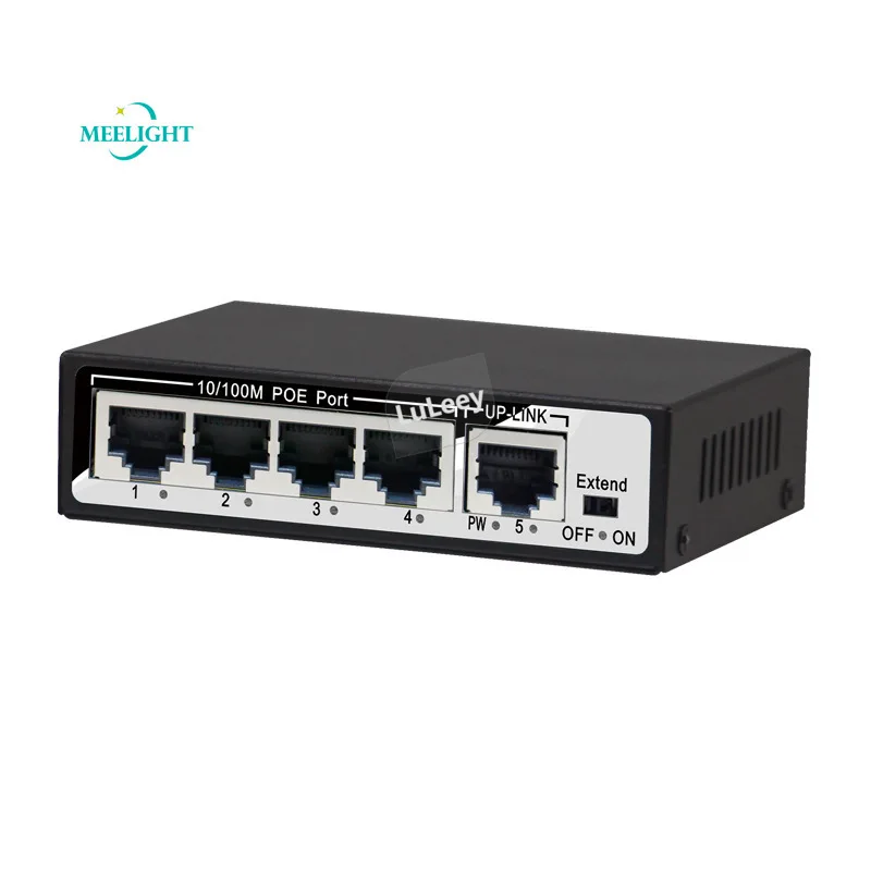 Коммутатор POE 4 + 1 порта 100 м источник питания 250 метров контроль на большие