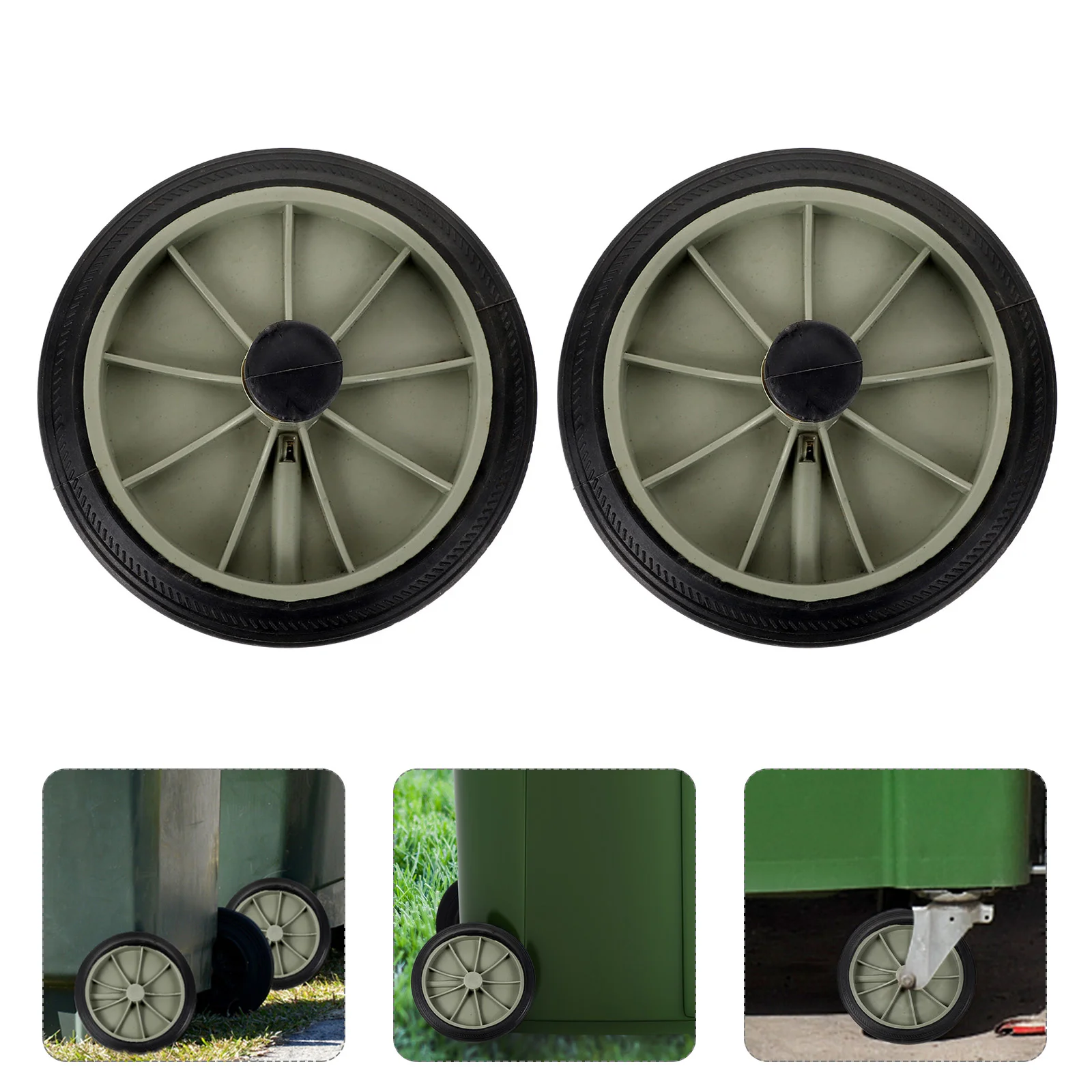 

Wheels Can Garbage Trash Replacement Wheelbin Accessories Caster Storage Pulley Dolly Roller Wastebasket Casters Box Toter