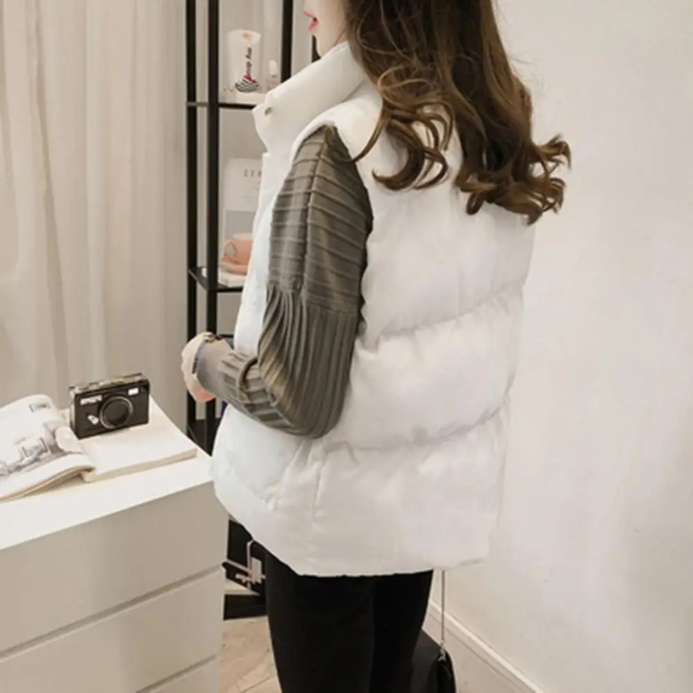 

Popular Fine Stitching Pockets Waistcoat Women Waistcoat Autumn Winter Coldproof