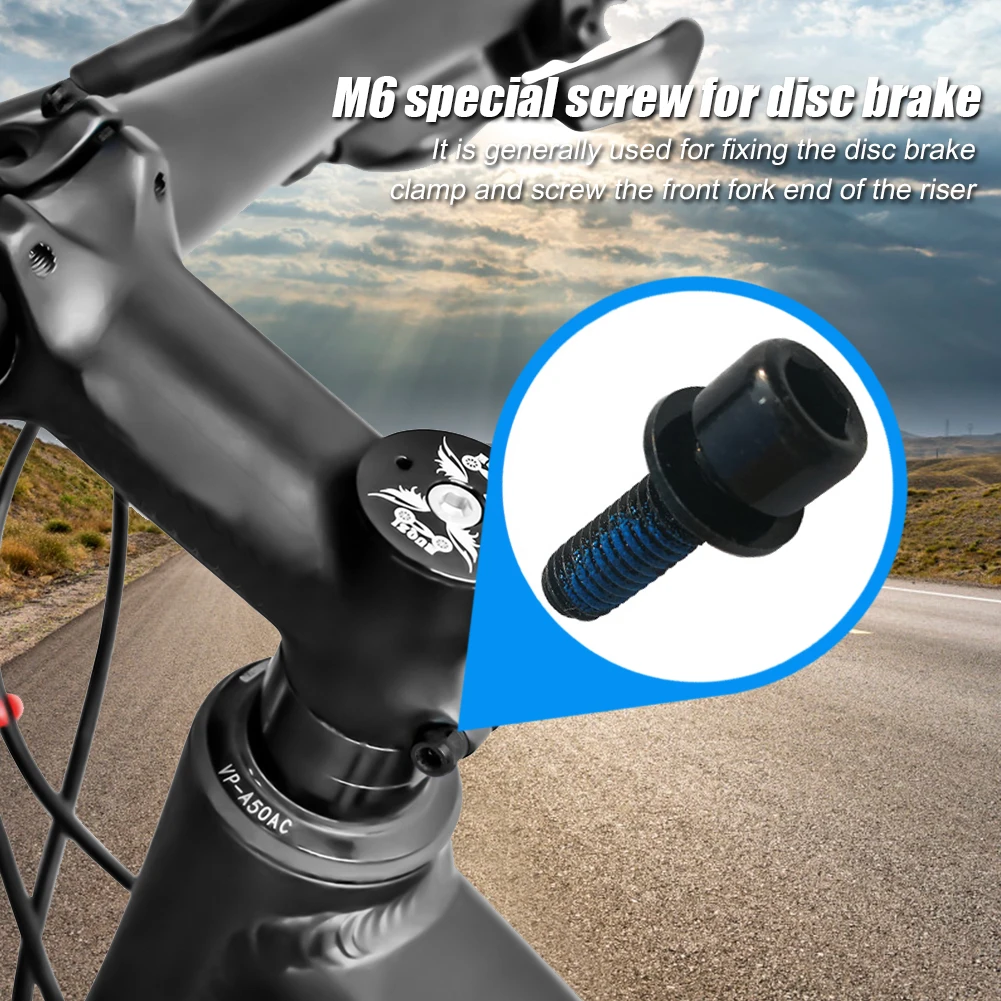 

MTB Road Bike Brake Screws MTB Bicylce Bike Water Bottle Holder 6mm Mountain Bicycle Disc Brake Rotor Fixing Bolts